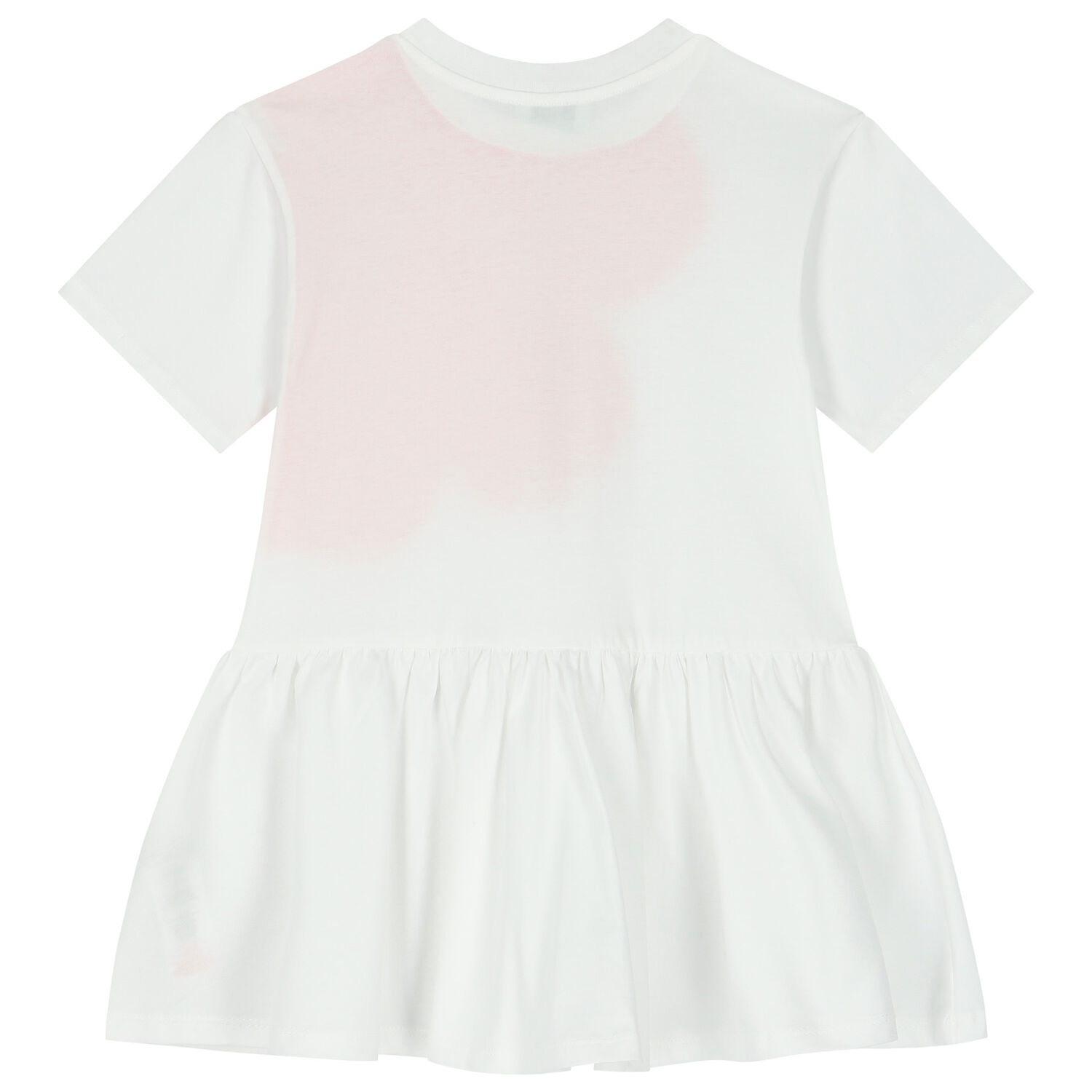 Girls White Boke Flower Dress, 1, hi-res